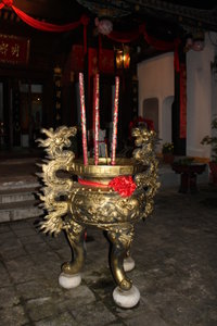 At a pagoda in Hội An on NY's eve