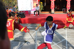 Human chess performed by children at 29/3 Park in Đà Nẵng