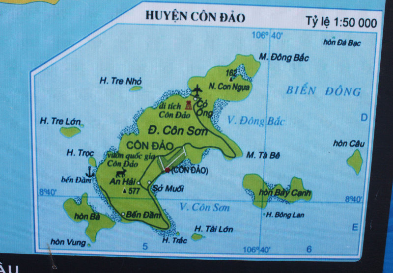 Map of Côn Đảo district
