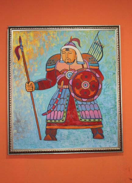 A painting at Altai restaurant