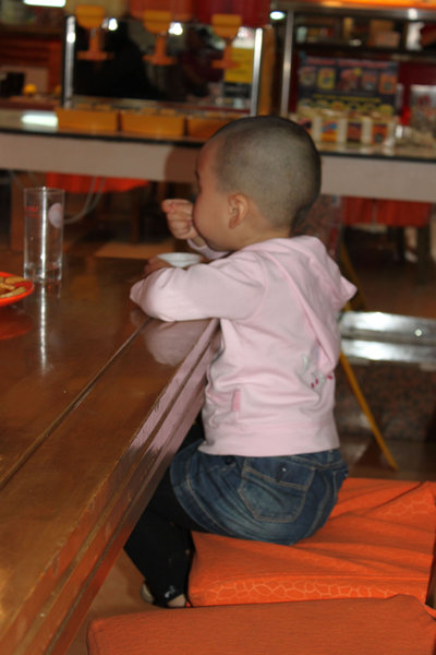 A little boy next to my table at Altai restaurant