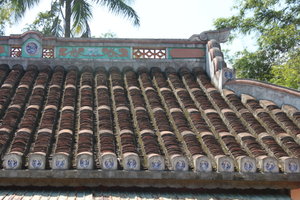 Roof of an old house in Núi Thành district