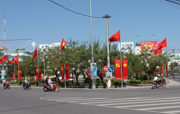 Streets are decorated for the festival