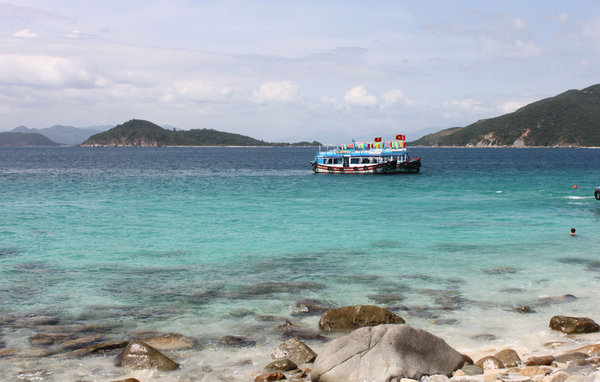 At Hòn Mun island (on the one day tour)