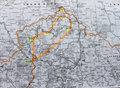 Map of Hà Giang province & our route
