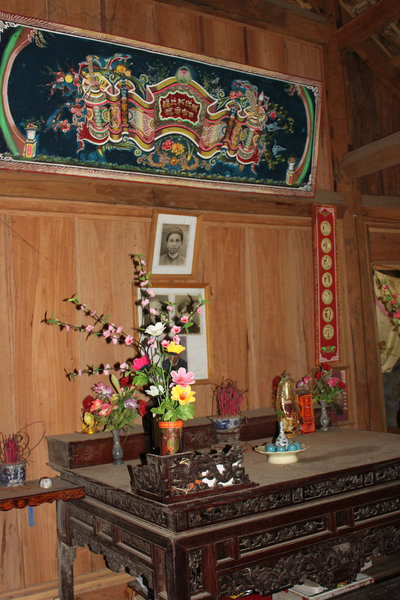 Altar at a stilt house of the Tày ethnic people