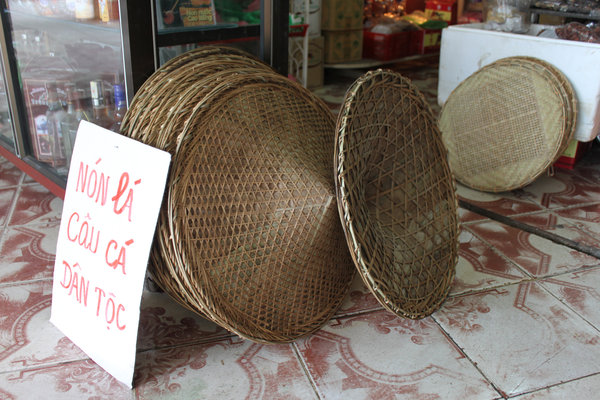 Hats of ethnic people sold to tourists