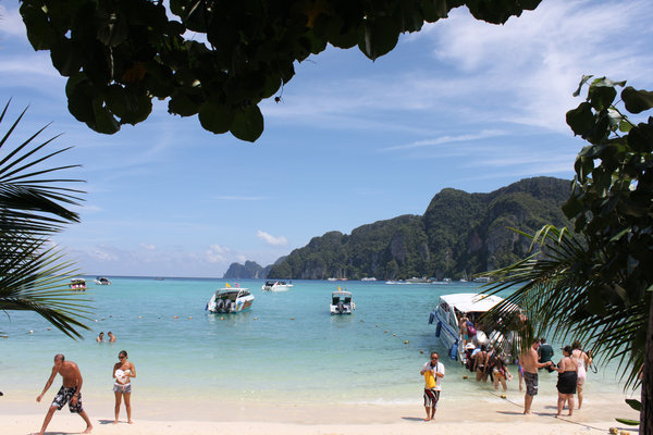 View of Ton Sai bay from Phi Phi Don island