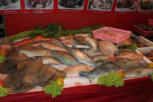 Fishes at a restaurant in Patong town