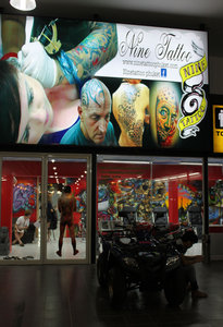 A tattoo shop in Patong town