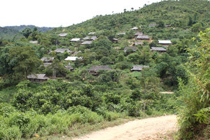 View of houses from the soil road