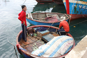 A boat at Lý Sơn port 