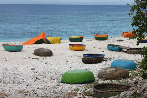 Local boats on the island