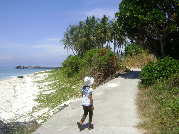 Walking around the island
