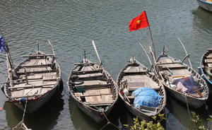 Boats on the Lao island