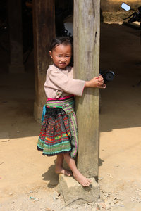 A little H'mong girl in Bản Mù village, Trạm Tấu district