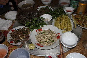 Dinner at a Thai ethnic minority house