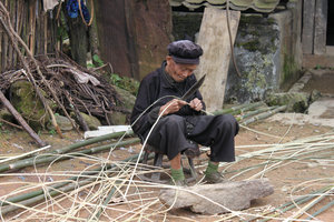 An old Dzao man in Tả Phìn village, Sìn Hồ
