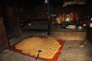 Inside a house of the Hà Nhì ethnic people in Dào San