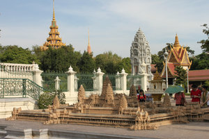 Mini model of Angkor Wat at the Silver Pagoda