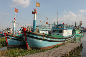 Boats in Rạch Giá city