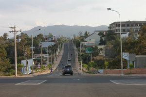 The road up and down in Bảo Lộc city