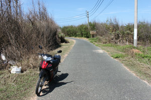 My rental motorbike to go around the island