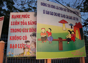 A propaganda in Phan Thiết city