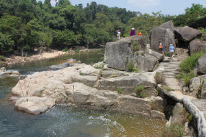 The rocks at Yang Bay waterfall