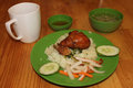Cơm gà (rice & chicken), soup & tea