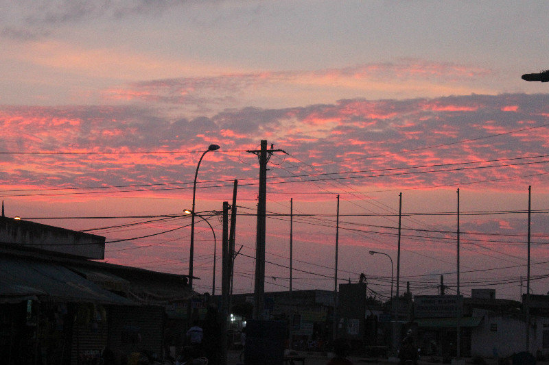 Sunset over Bình Châu town