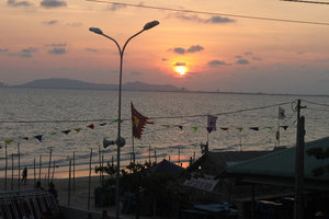 Sunset in Long Hải town