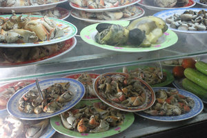 Seafood in Long Hải town
