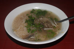 Cháo vịt  (rice porridge & duck meat) 