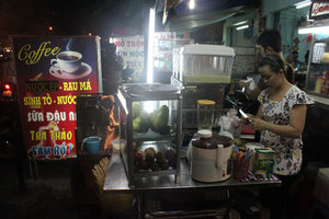 A fruit shake shop in Vũng Tàu city 