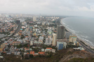 View from Jesus statue in Vũng Tàu city 