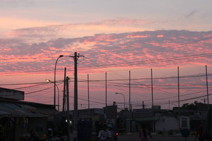 Sunset over Bình Châu town