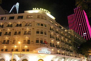 Majestic Hotel at night