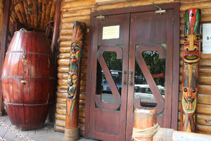 A bar in the western backpackers area
