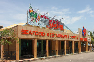 A seafood restaurant by the sea