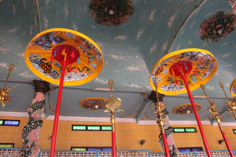 Inside Cao Đài temple