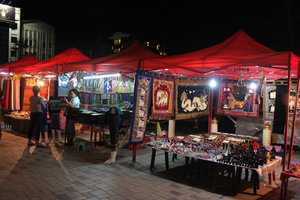Night market by the Mekong river in Vientiane