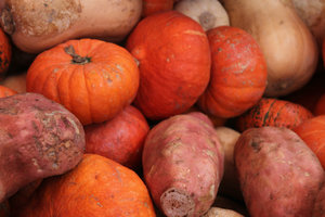 Sweet potatoes and pumpkins