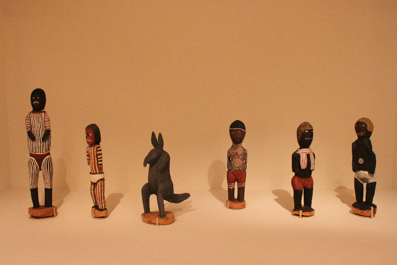 Aboriginal statues at the Art Museum