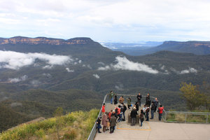 Tourists at the Blue Mountains