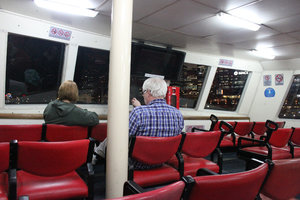 Inside a ferry