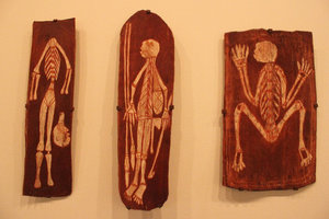 Aboriginal paintings at Fine Art Museum