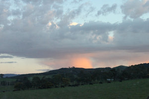 Sunset on the way from Mt Buller back to Melbourne