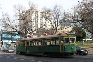 Tram in Melbourne city