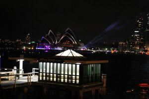Sydney Opera House at 12:20am on 1 Jan 2014